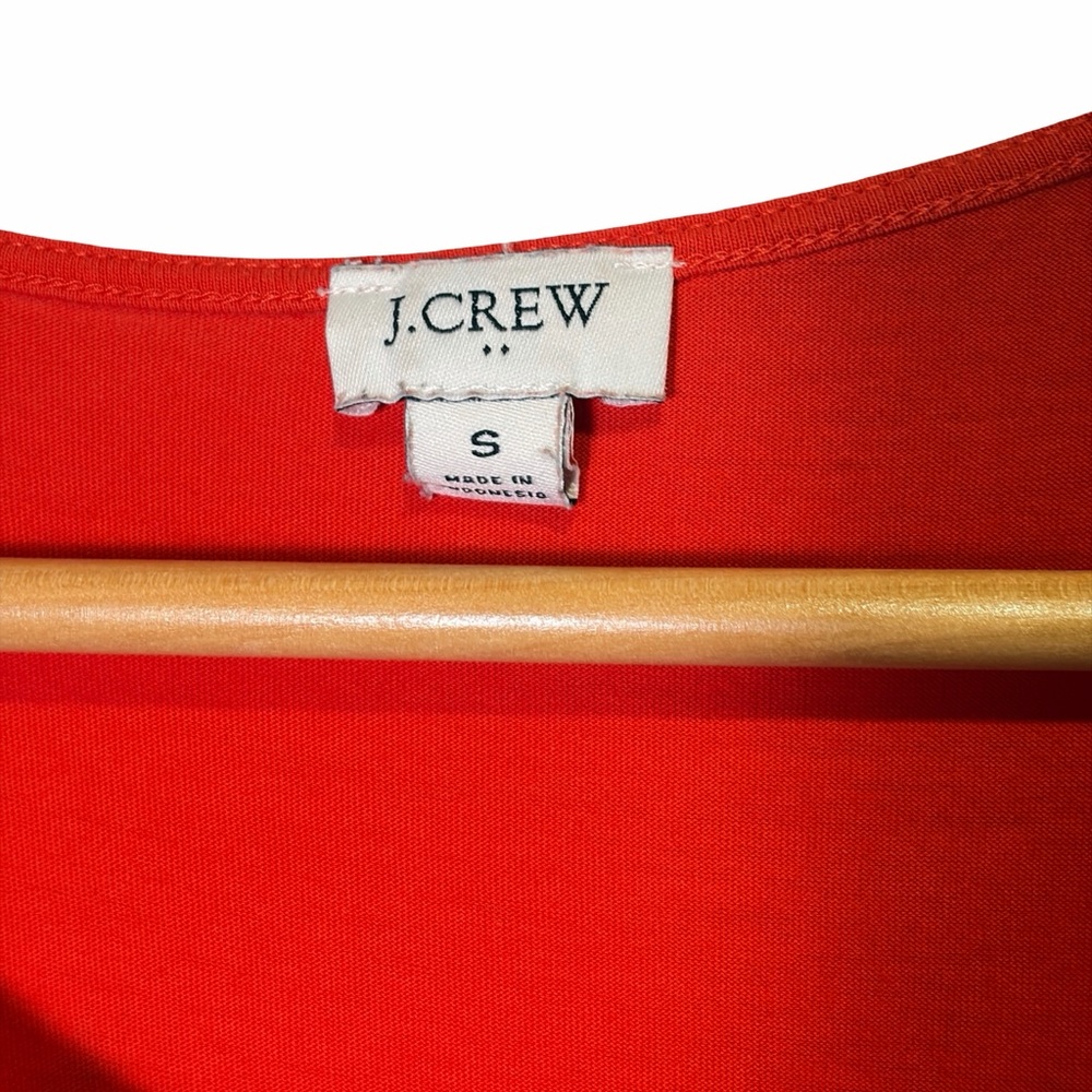 J. Crew Factory Tiered Knit Maxi Dress in Bright Cerise/ Red, Size S - Picture 11 of 15